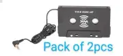 (2) Delphi SiriusXM Satellite Radio Cassette Tape Audio Adapter (Pack of 2)