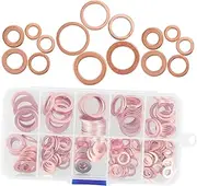 Alipis 1 Set Sealing Washers Assortment Flat Crush Washers for Oil Drain Plug Sealing Versatile for Automotive Plumbing Machinery Applications