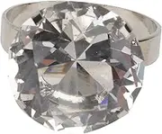 GREENADSCAPE Luxury Large Crystal Ring 30mm Diamond Diameter Wedding Adornment for Valentine's Day Present