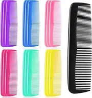 108 Pack Hair Combs Set Bulk Colorful Disposable Combs for Women and Men Fine Tooth Cutting Comb Pocket Barber Combs Fine Dressing Comb for Hotel Family Homeless Nursing Home Charity, 6 Colors