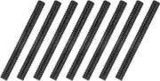 uxcell 8Pcs Fully All Threaded Rod, 5/16" Thread 18 Pitch 3" Length Carbon Steel Long Threaded Screw Threads Black Zinc Fully Studding Rod Bar for Furniture Garden Mounting Assembly
