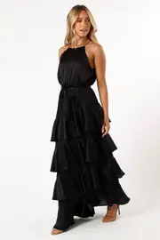 [PUP3] Annalise Tiered Maxi Dress - Black 4 black