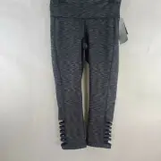 Ideology Womens Space-Dyed Cropped Cutout Leggings Noir Space Dye XS WP-203