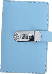 ARTIBETTER Password Locked Wallet Money Envelopes for Cash Budgeting Princess Notebook Money Saving Password Book Cash Budget Binder Cash Saving Binder Saving Money Binder Alloy Blue