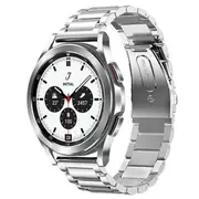 For Samsung Galaxy Watch 42mm Bands Stainless Steel Metal Replacement Strap Bracelet Women Men (Silver)