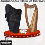 Roosebeck Pixie Harp 19 Strings with Chelby Levers & Bag By Layer Harps