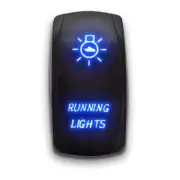 Running Lights - Blue - STARK 5-PIN Laser Etched LED Rocker Switch Dual Light...