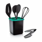 NEW tupperware kitchen tool 5 pc set Ladle, Simple Spoon, Tongs, Spatula, Whisk