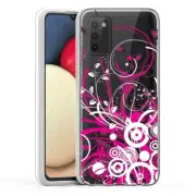 (Pink Bouquet)ShockProof TPU phone case cover(Clear)for Samsung Galaxy A02S