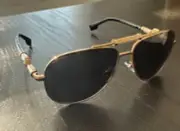 Versace VE2236 140mm Sunglasses witth Gold Metal Frame and Gray Lenses