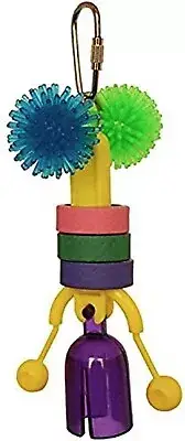 Click Clack Bird Toy, Small/Medium Bird Size, 6" x 2.5" Parrot Toys, Bird Supply