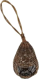 Abaodam Natural Rattan Bird Nest for Small Birds and Parrots Handwoven Decorative Pendant for Home Garden Decoration for Parrots