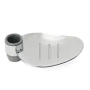 4 Pcs Modern Chrome Sliver ABS Shower Soap Dish Bathroom Holder Soap Bracket