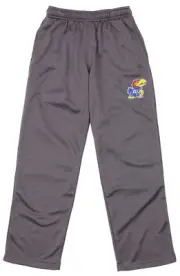 OuterStuff NCAA Boys Youth Kansas Jayhawks Basic Grey Track Pants
