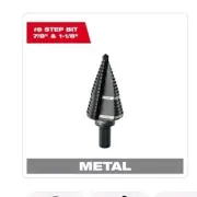 Milwaukee #9 Impact Rated Titanium Step Drill Bit 7/8-1&1/8 Shockwave 2 Step