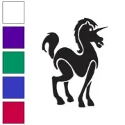 Unicorn Drawing Art, Vinyl Decal Sticker, Multiple Colors & Sizes #706