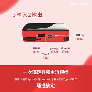 POLYBATT FK20000 可拆式自帶線 10000mAh 行動電源