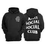 ANTI SOCIAL SOCIAL CLUB MIND GAME HOOD 黑色白字帽T