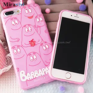 BARBAPAPA泡泡先生iPhone 8/7(4.7吋)粉色空壓保護套