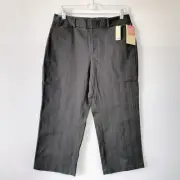 Dockers Womens Black Individual Fit Mid Length Metro Capri Pants Size 10
