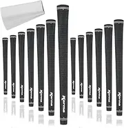 Karma Velour Golf Grips for Men, Women, Juniors, 13 Pack Undersize, Standard, Midsize, Oversize, & Jumbo High-Performance Replacement Golf Club Grips, Choose 6 Colors with or without Grip Tape