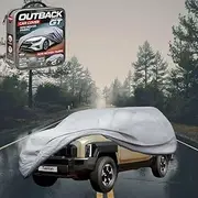 Outback GT Silver Shield Outdoor Car Cover for Kia Tasman 2025 - Current XL - Zipper Door & Elastic Hem - UV Protection - Universal Fit - Water, Dust & Scratch Proof - Grey