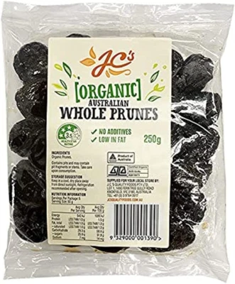 J.C.'S QUALITY FOODS Organic Whole Prunes