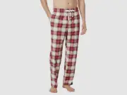 Nautica Red Sustainably Crafted Plaid Fleece Sleep Pants Size XL
