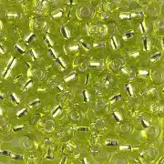 Silver-Lined Chartreuse Miyuki Seed Beads 6/0 (6-9143S-TB)
