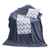 Triangle Pattern Multifunctional Plush Blanket Square Pillow Quilt Office Car Pillow Cushion, Size : M