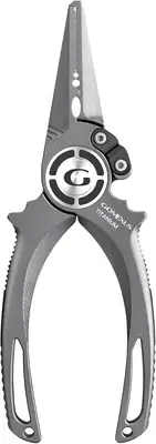 All-in-One Saltwater Fishing Pliers - Titanium Split Ring and Line Cutter Design