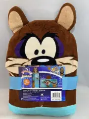 Space Jam A New Legacy Taz Hooded Towel Wrap ( 24” X 50”) - NEW