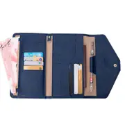 New Rfid Multifunctional Flight Ticket Document Package Travel Passport Holder��Dark Blue��