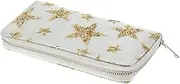 [OATIPHO] Pu Leather Long Wallet Bag for Women Star Pattern Clutch Purses Zipper Wallet Star Print