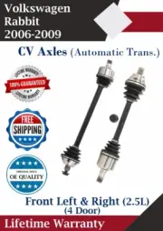 New OE Front CV Axles For 2006-2009 Volkswagen Rabbit 2.5L Automatic Lifetime W. (for: Volkswagen)