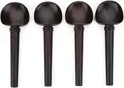 4pcs Cello Pegs, Ebony Wood Cello Pegs Tuning Accessories No Hole Musical Instruments Parts for 4/4 Cello Violoncello String Instrument Accessories No Hole