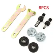 8pcs 6mm+10mm Spanner Connecting Rod Drill Angle Grinder Mandrel Adapter Disc
