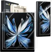 WSKEN for Z Fold 6 Screen Protector, [Auto Align Install] [Zero Bubble] [Face Unlock] 2 Pack Inside TPU Film + 2 Pack Front 9H Tempered Glass, No Creases for Samsung Galaxy Z Fold 6 5G