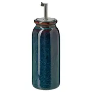 BRUGDHAJ oil/vinegar bottle, blue, 19 cm