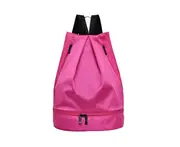 Drawstring Backpack String Bag Waterproof With Shoes Compartment, Wet Dry Drawstring Bags For Men Women Gym Yoga Shopping Swim