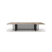Modern Furniture VIDAL Boardroom Table 3.6m x 1.2m - Warm Oak & Black