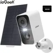Security Camera 2K 5200mAh Battery Tracking Motion Detection With 32G TF Card