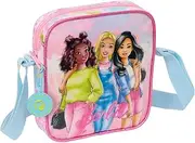 [safta] BARBIE PAINTERLY – Small Messenger Bag, Children's Messenger Bag, Ideal for Children from 5 to 14 Years, Comfortable and Versatile, Quality and Resistance, 16 x 4 x 18 cm, Pink/blue, M, Casual,