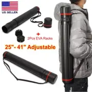 Adjustable Arrow Quiver Tube Holder 12-24 PCS Archery Case Back Shoulder w/ Belt