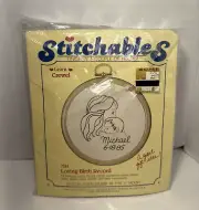 1985 vintage Loving birth record stitchables kit newborn keepsake crewel #7514