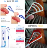 Tongue Scraper Brush Cleaner Cleaning Mouth Bad Breath Remover Brosse langue