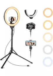 Aureday 14’’ Ring Light LED 62" Tripod Stand Phone Holder Dimmable Blogger NIB