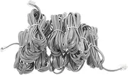 10pcs Pc Telephone Extension Cable Coiled Phone Cord for Office Hotel Use Communication with Copper Wire Core Easy Installation