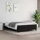 Box Spring Bed with Mattress Black 153x203 cm Queen Size Fabric vidaXL