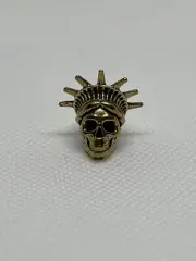 Brass Statue of Liberty Skull Crown Lanyard Bead, EDC Paracord Bead.